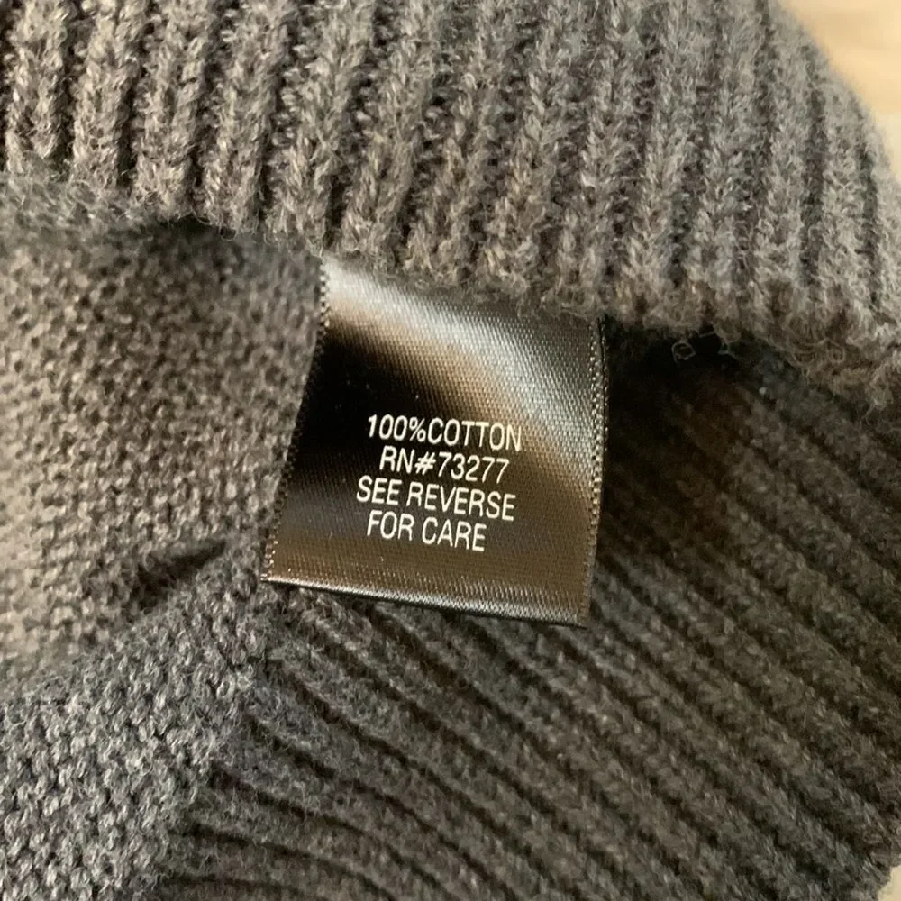 🟢3 for $20—CROFT & Barrow cotton quarter zip mock neck long sleeve sweater